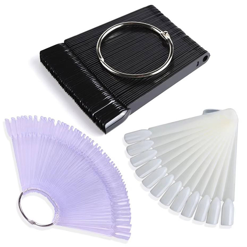 Color Checker Card - 12/24/32/50Pcs False Tips Clear Nail Swatches