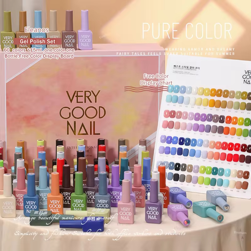 Color Checker Card - Eleanos 60pcs Very Good Nail Gel