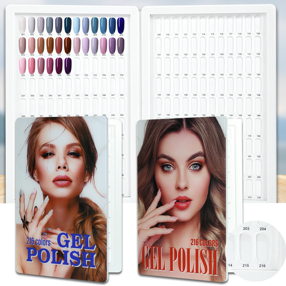 Color Checker Card - New 216 Acrylic Nail Color Display