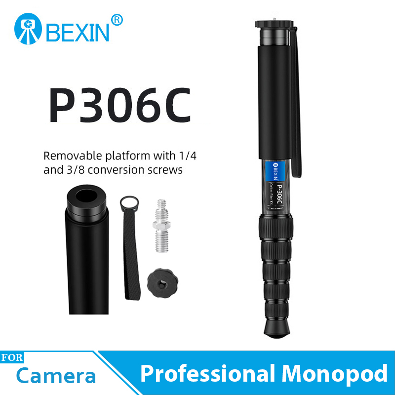 Camera Tripod Carbon - BEXIN P306C Professional Carbon Fiber Monopod