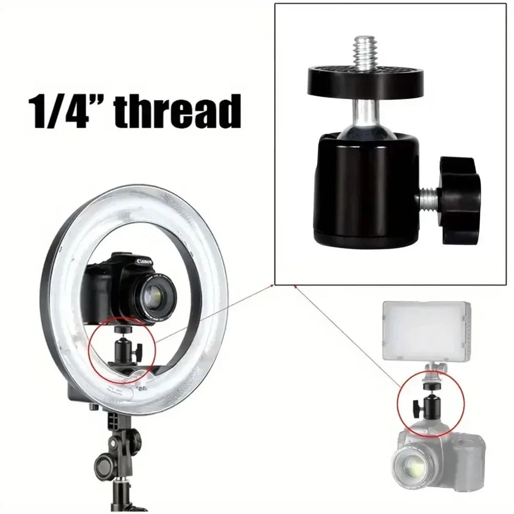 Fluid Head Tripod - Camera Ball Head Adapter with LED