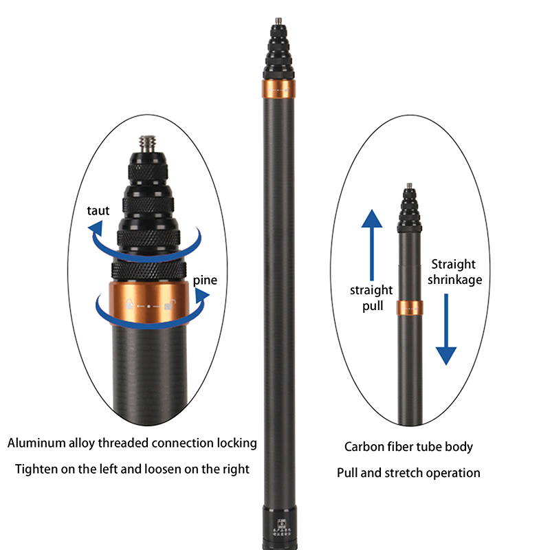 Camera Tripod Carbon - For Insta360 X2 X3 Camera Stick
