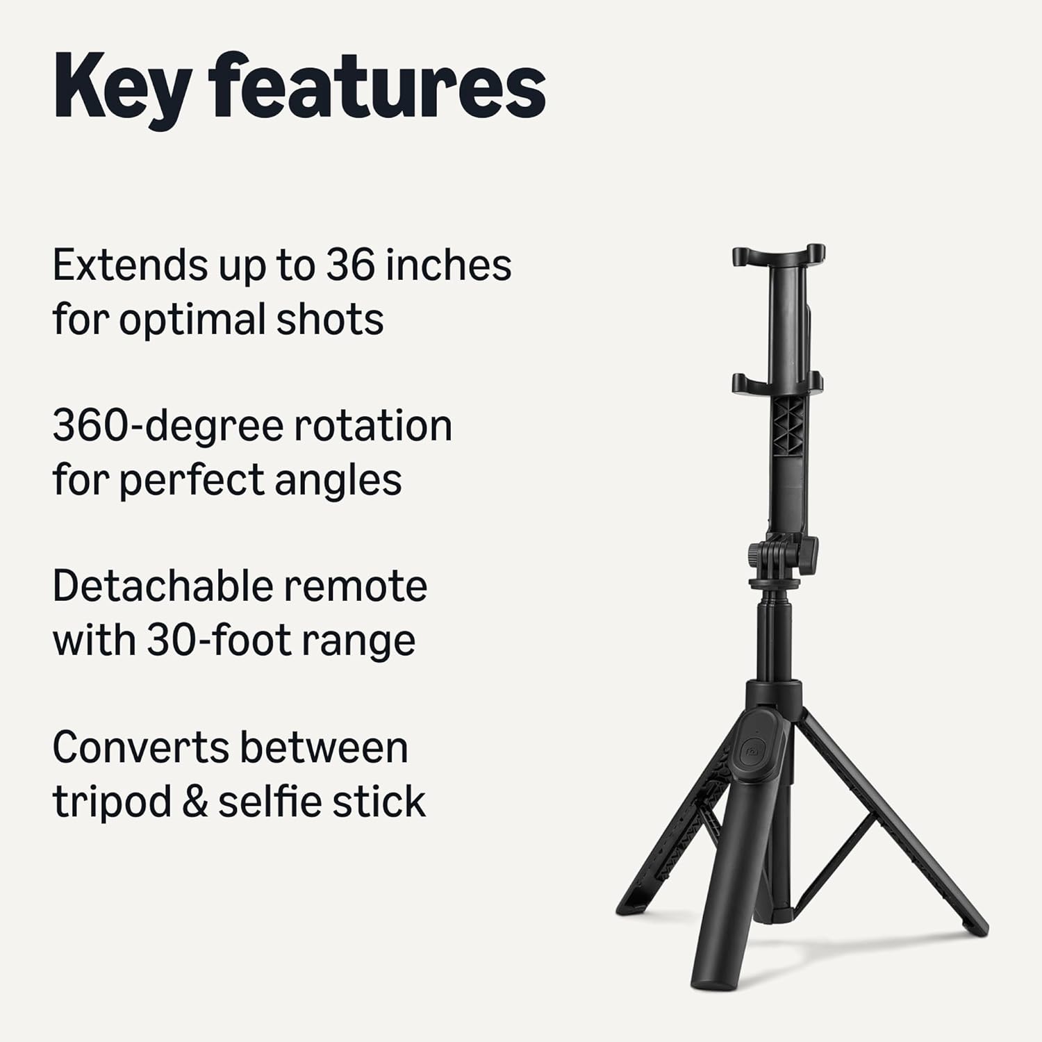 Portable Selfie Stick Mini Tri - Camera Tripod Carbon บทวิจารณ์และราคา