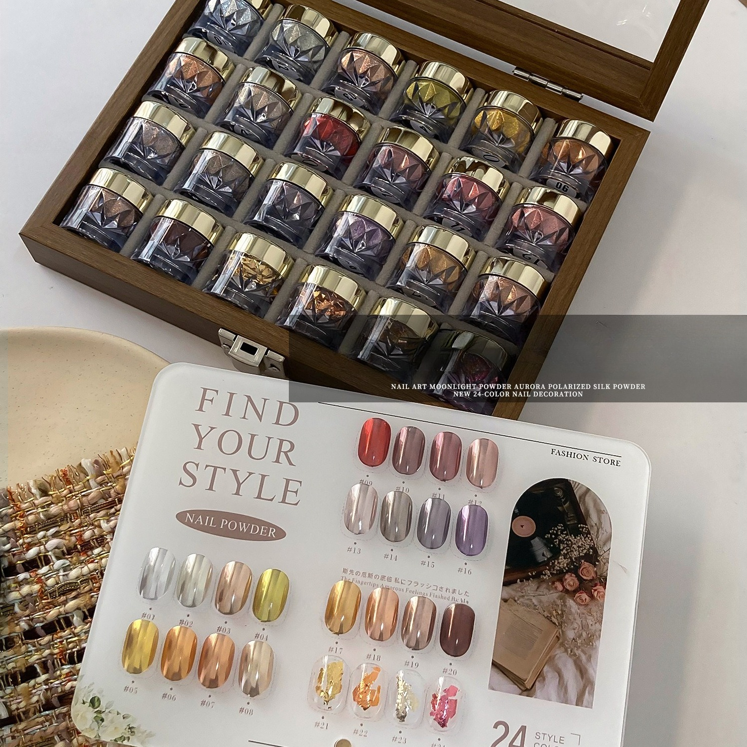 24-Color Dopamine Nail Art Mir - Color Checker Card บทวิจารณ์และราคา