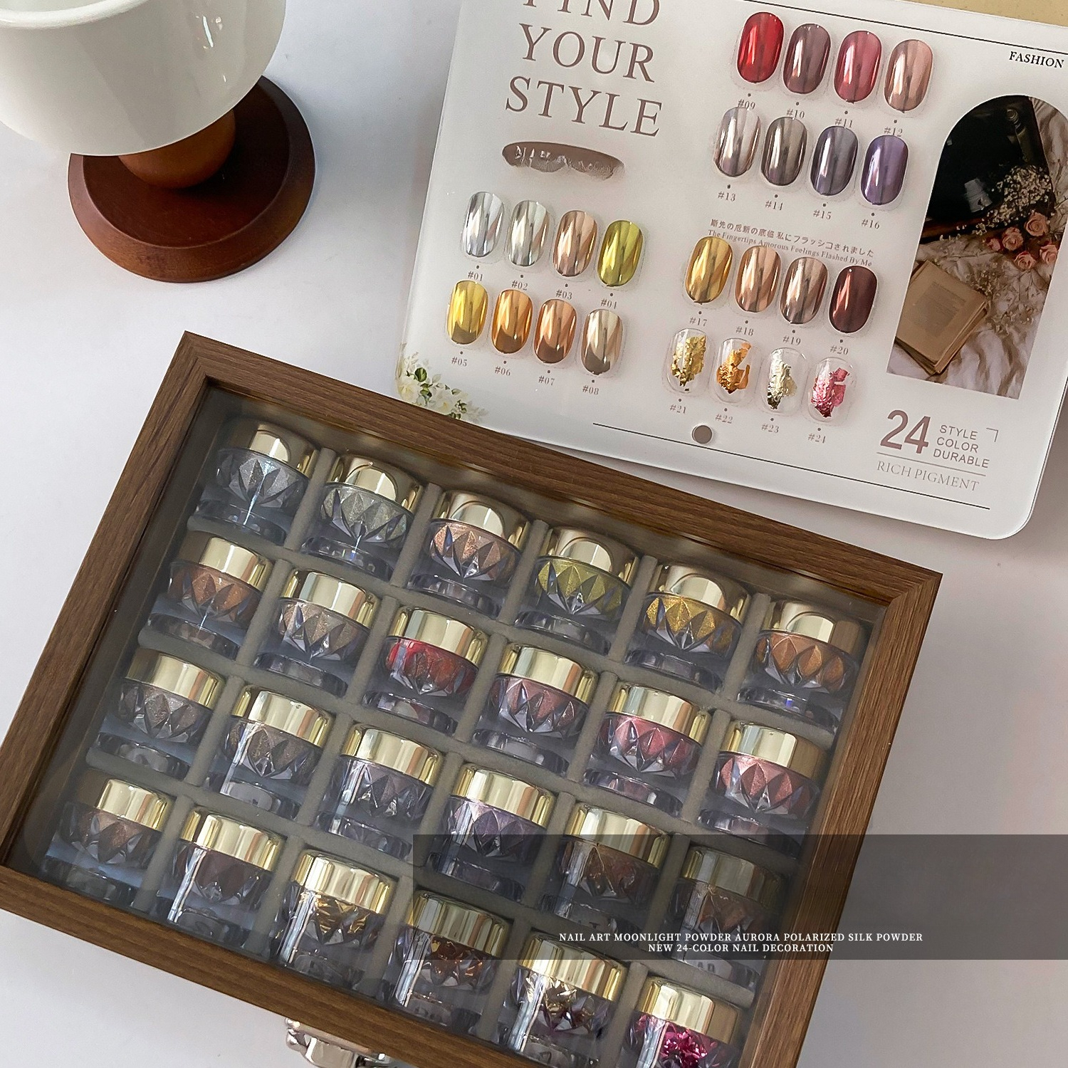 24-Color Dopamine Nail Art Mir - Color Checker Card บทวิจารณ์และราคา