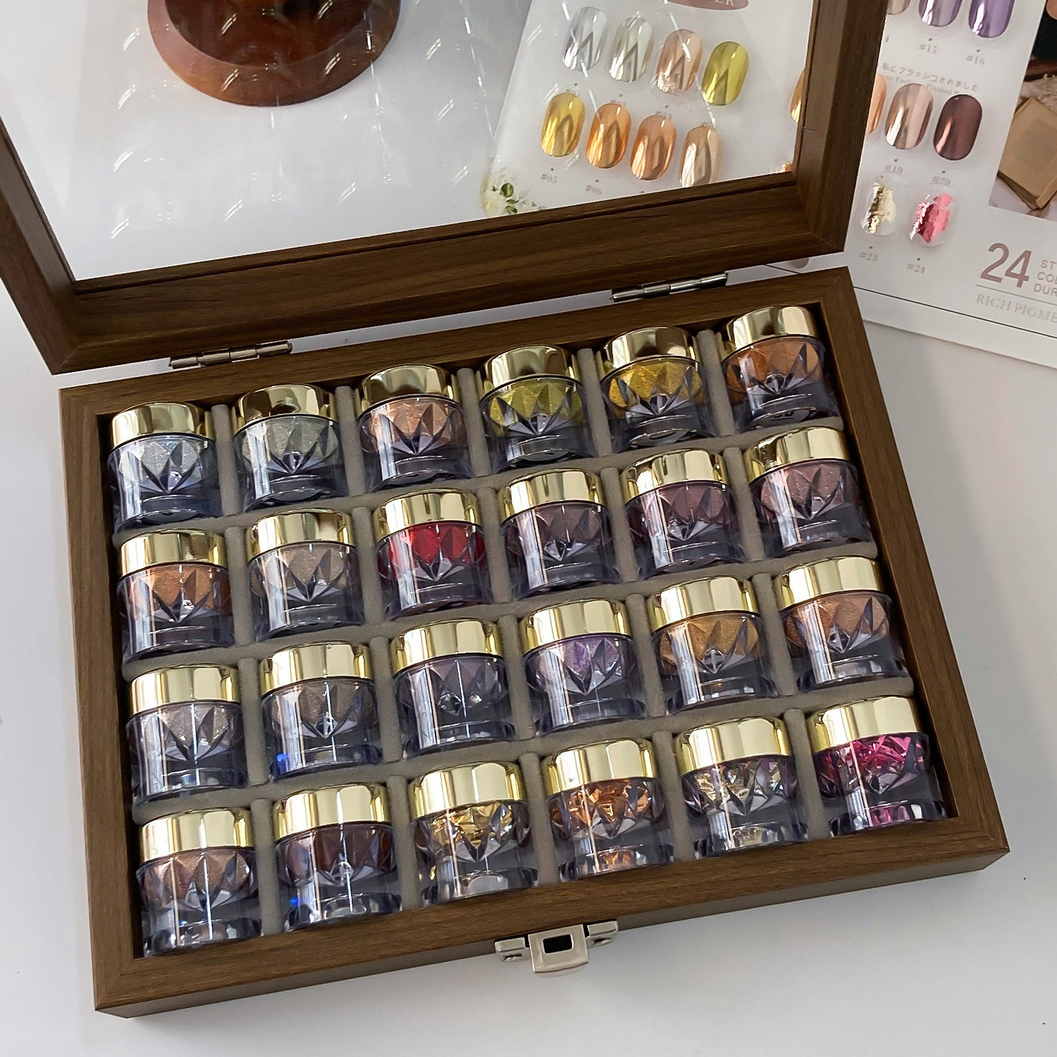 24-Color Dopamine Nail Art Mir - Color Checker Card บทวิจารณ์และราคา