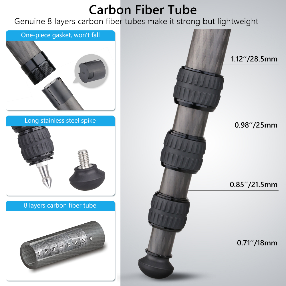 ARTCISE CT70C 158cm Carbon Fib - Camera Tripod Carbon บทวิจารณ์และราคา