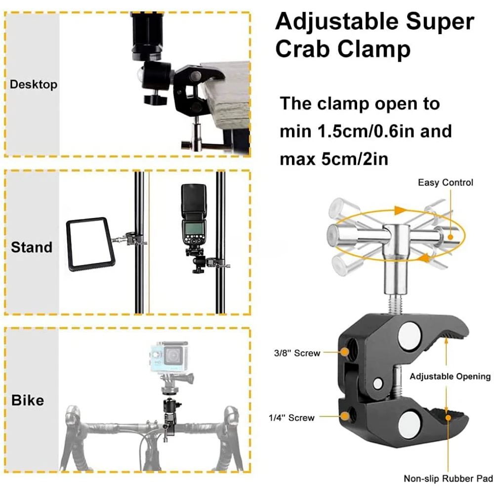 Super Clamp with 360° Mini Bal - Fluid Head Tripod บทวิจารณ์และราคา
