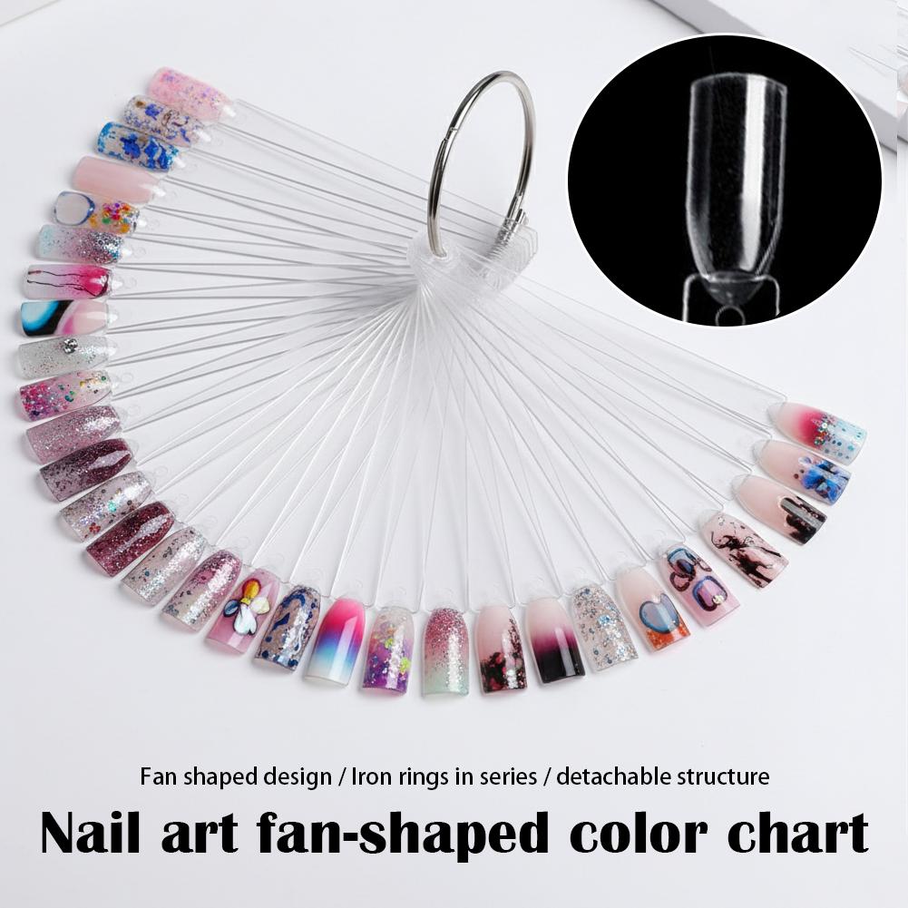 50 Tips Clear Nail Swatches Co - Color Checker Card บทวิจารณ์และราคา