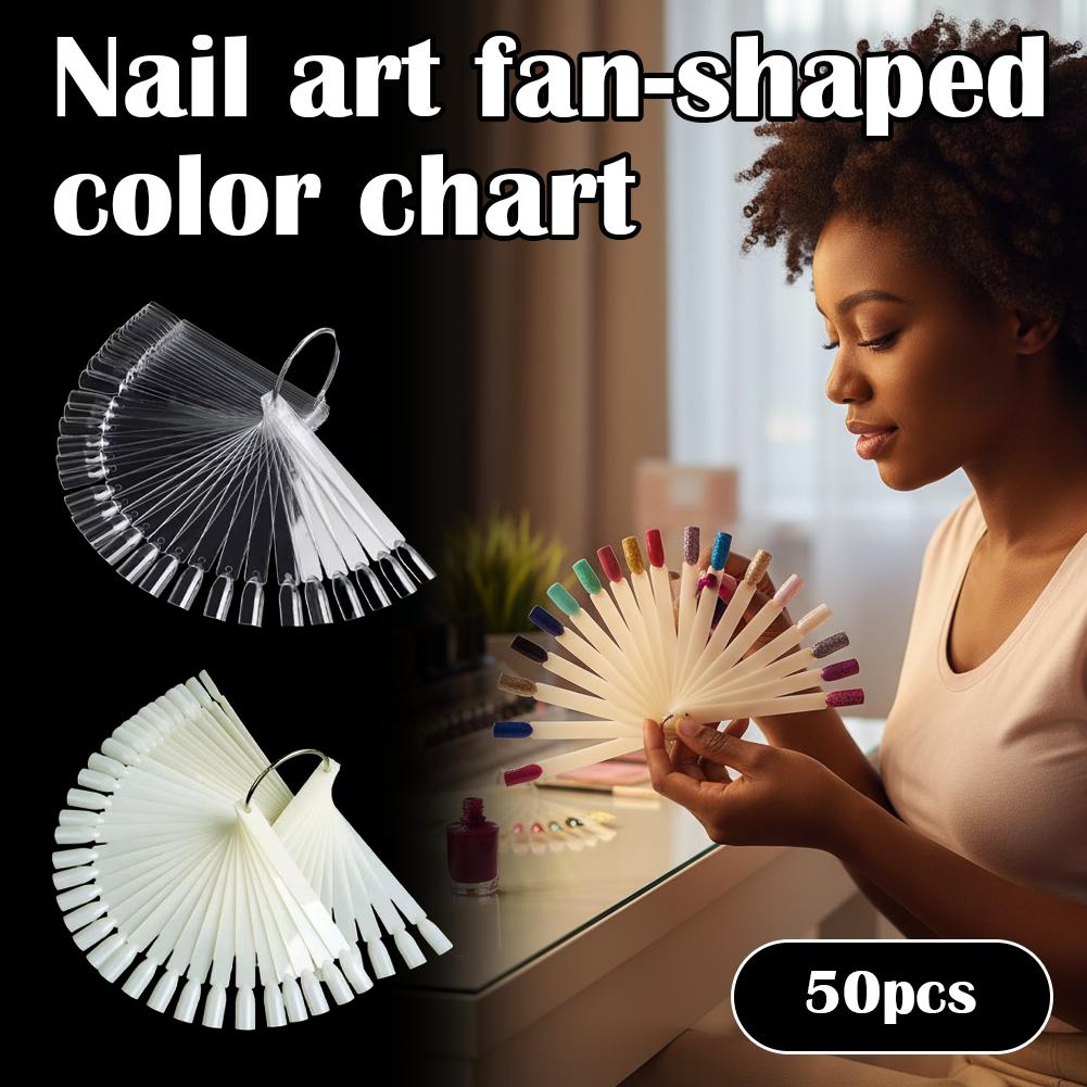 50 Tips Clear Nail Swatches Co - Color Checker Card บทวิจารณ์และราคา