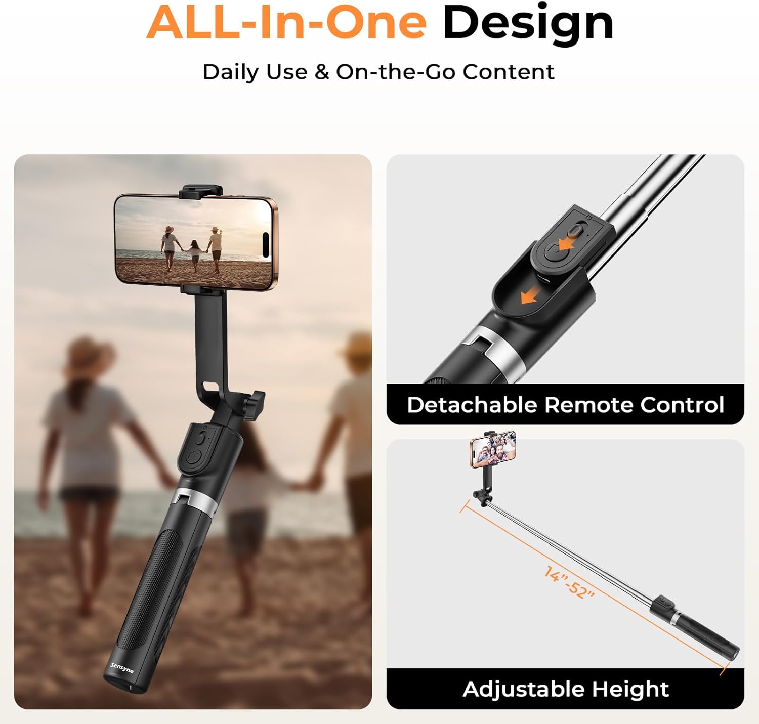 Selfie Stick for Phone, Extend - Camera Tripod Carbon บทวิจารณ์และราคา