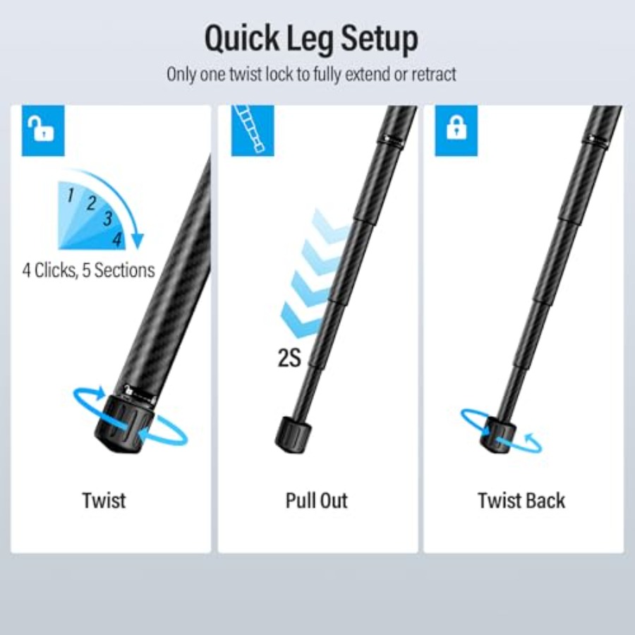 60 Carbon Fiber Tripod for Cam - Camera Tripod Carbon บทวิจารณ์และราคา