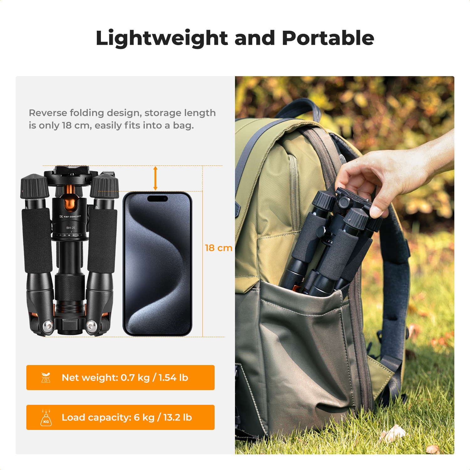 K&F CONCEPT 52cm Desktop Mini  - Camera Tripod Carbon บทวิจารณ์และราคา