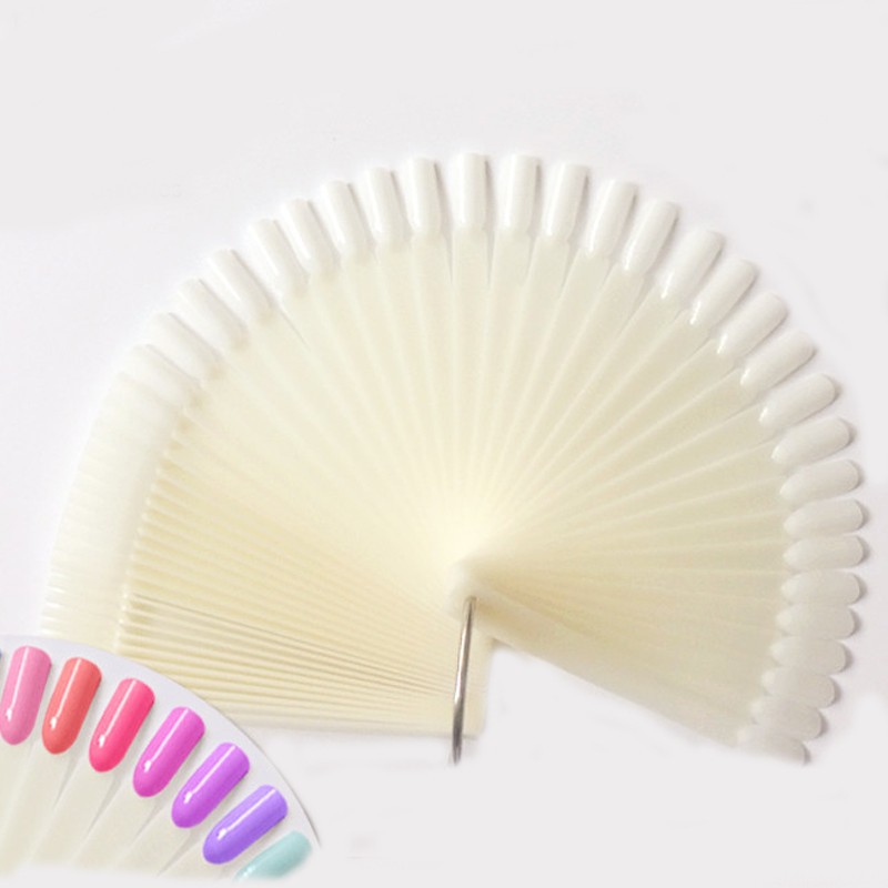 4Color 50pcs False Nail Tips F - Color Checker Card บทวิจารณ์และราคา