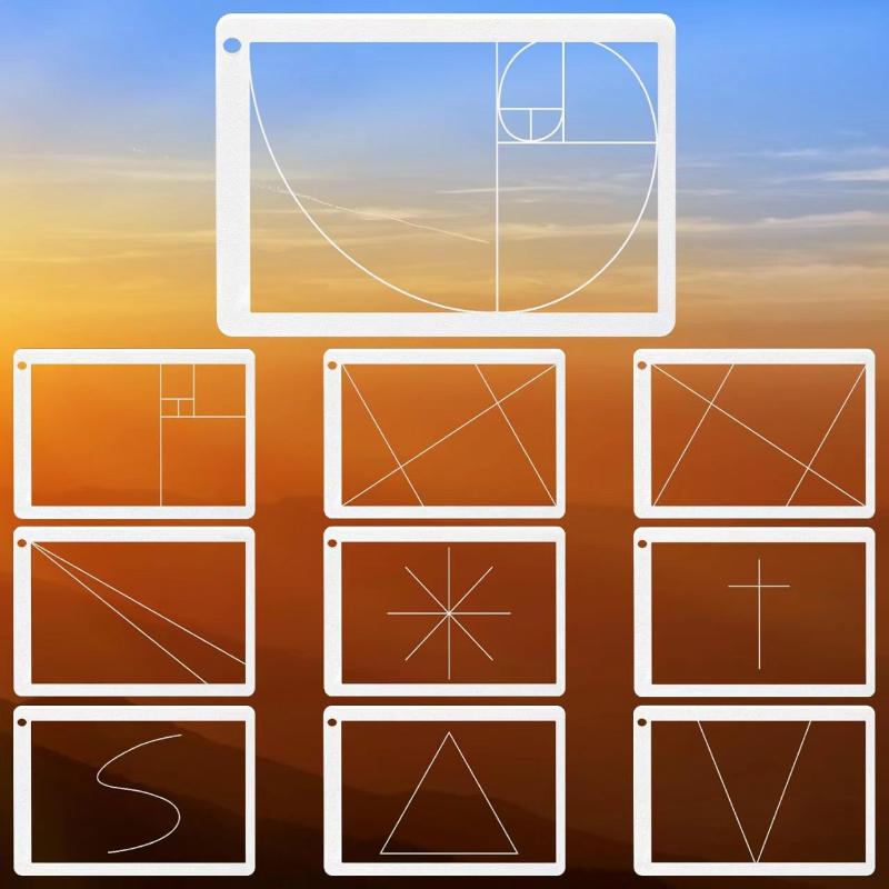 1/3Pcs Fibonacci Golden Ratio  - Photography Golden Ratio บทวิจารณ์และราคา