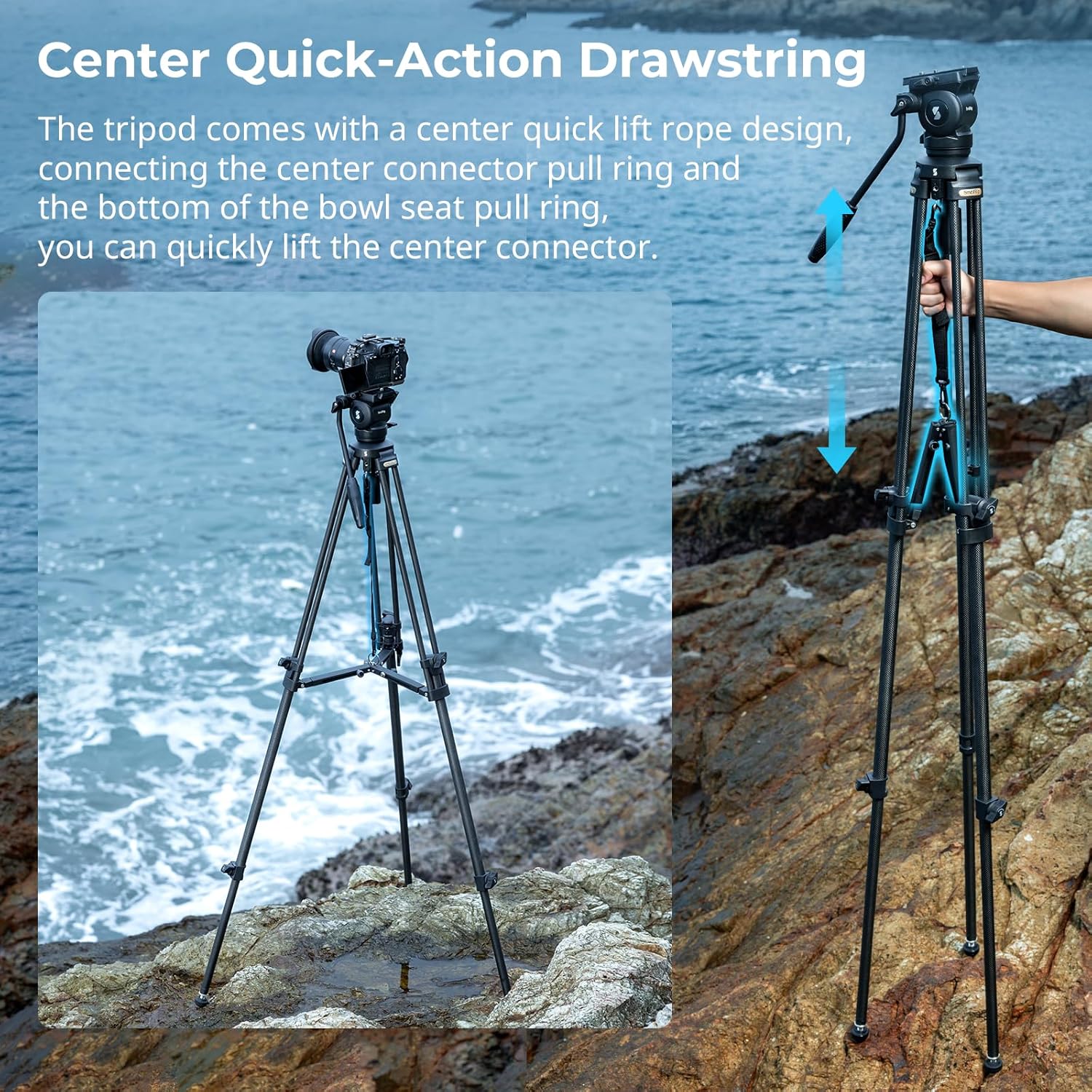 Carbon Fiber Video Tripod, 64